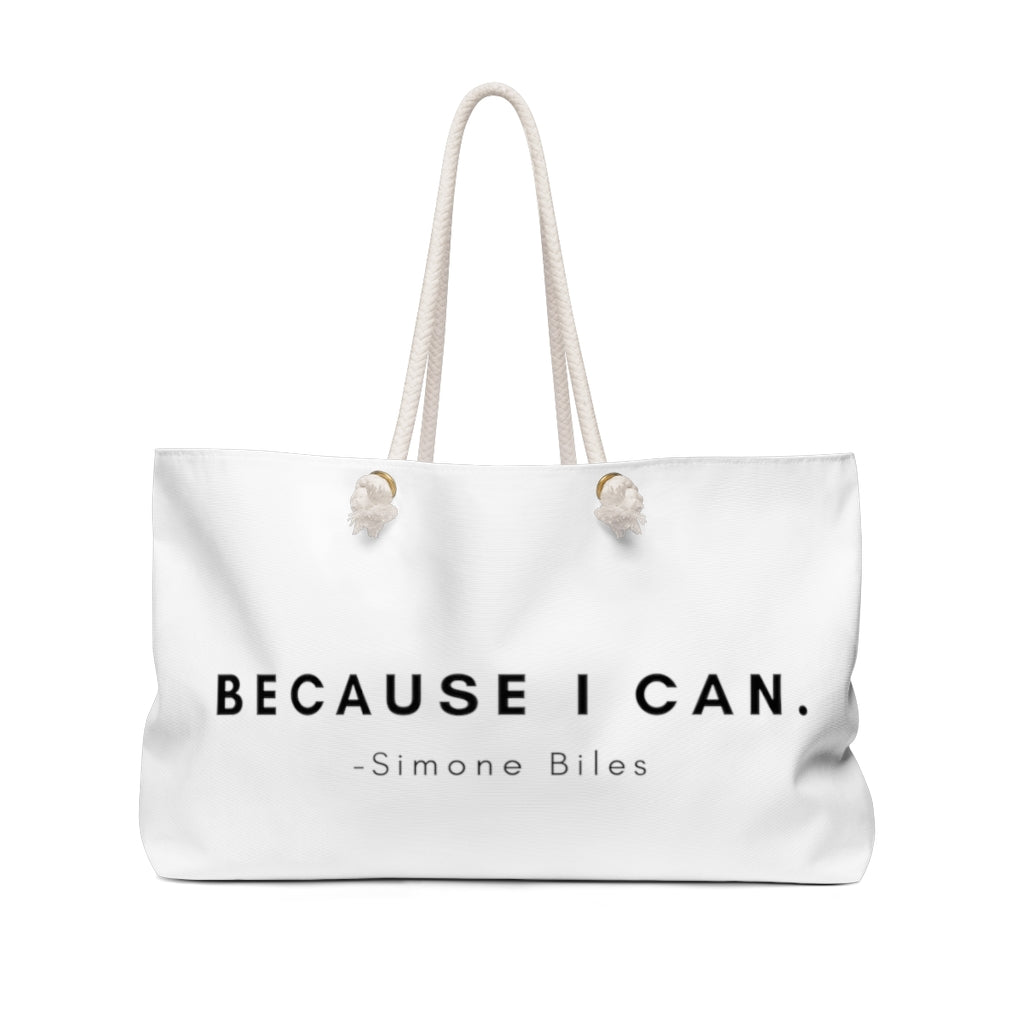 Because I Can Simone Biles Beach Bag
